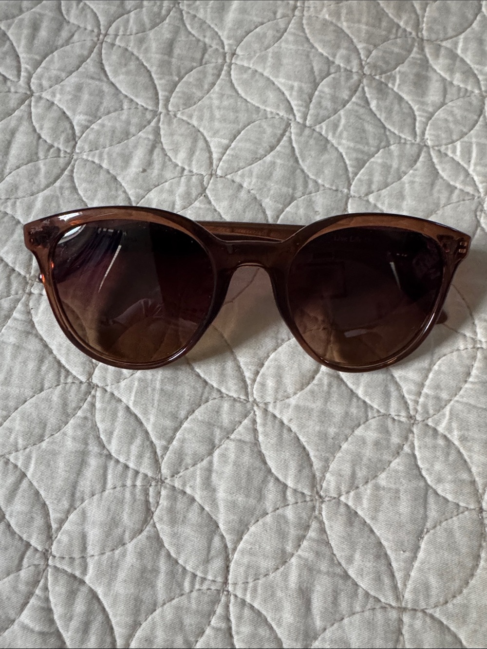 Sundry Brown Round Women's Sunglasses
